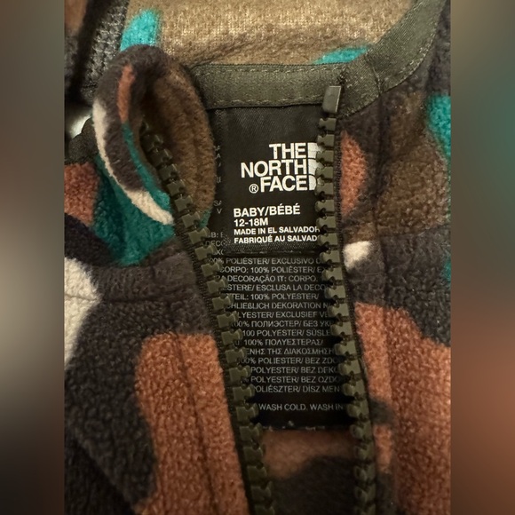 The North Face Baby Camo Fleece Zip Hoodie 12-18M - Picture 2 of 5